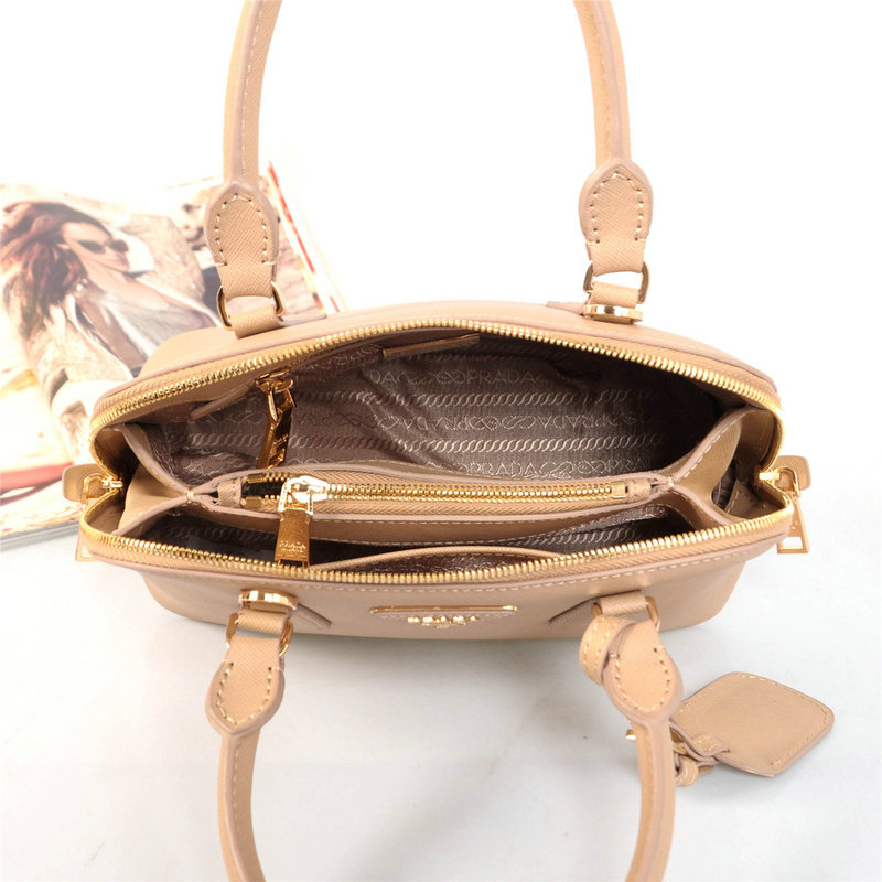 2014 Prada Saffiano Leather mini Two Handle Bag BN0826 apricot for sale